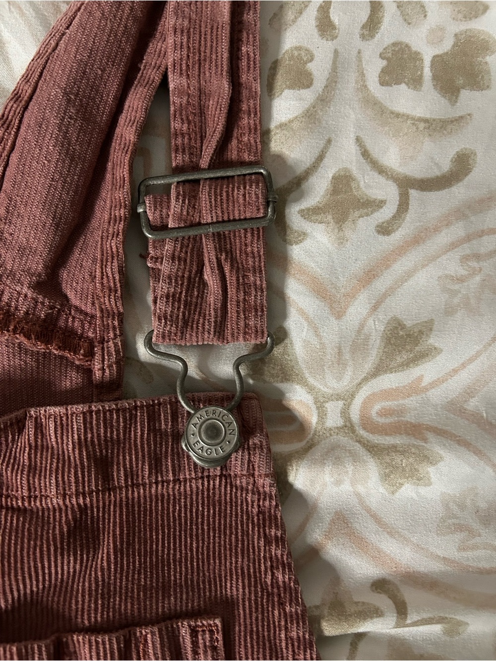 Burgundy AMERICAN EAGLE Corduroy Overall Skirt - Picture 4 of 14